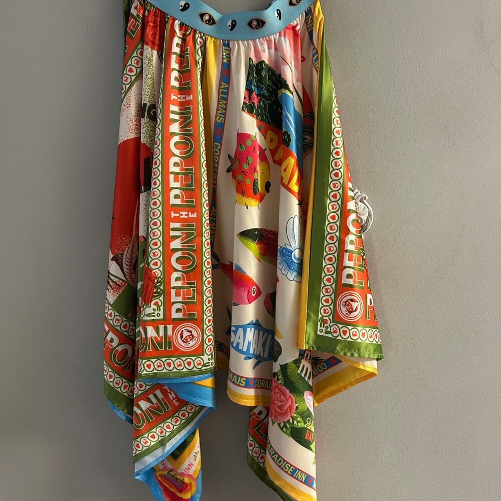 SKT71 Silk Handkerchief Skirt